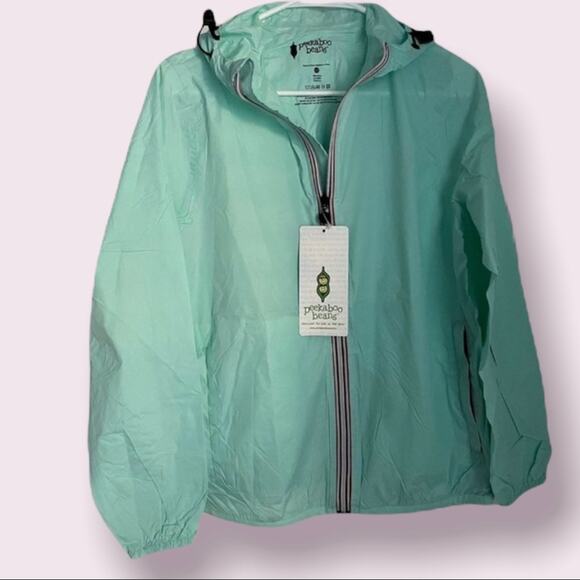 Peekaboo Beans Kids Rain Jacket Mint Small - Picture 1 of 4
